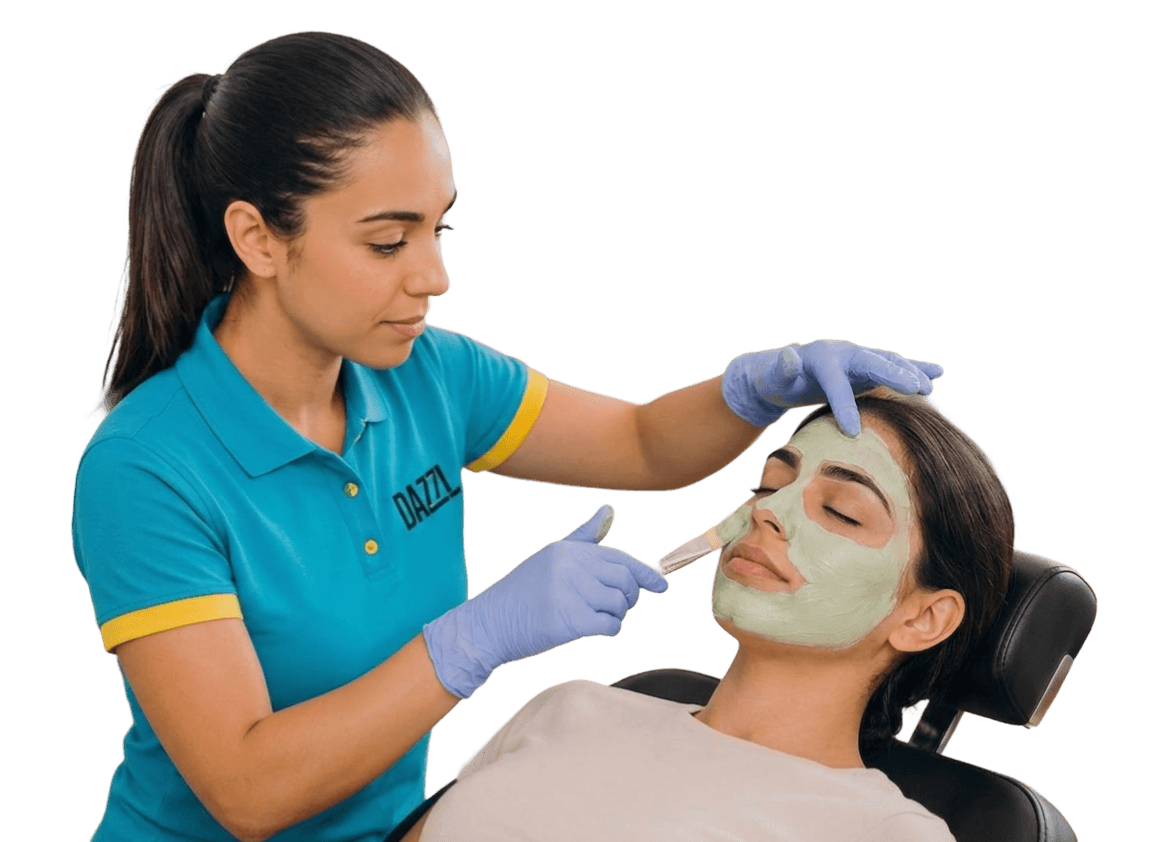 Premium home facial pore cleanup service with Repechage products