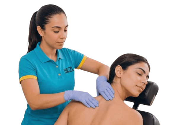 Premium home relaxing head shoulder massage therapy session by certified expert